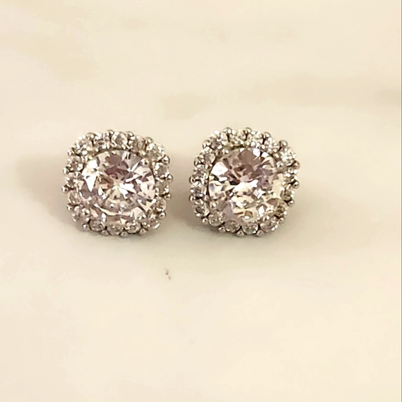 Fashion Jewelry Jewelry - Cushion Halo Stud Earrings
